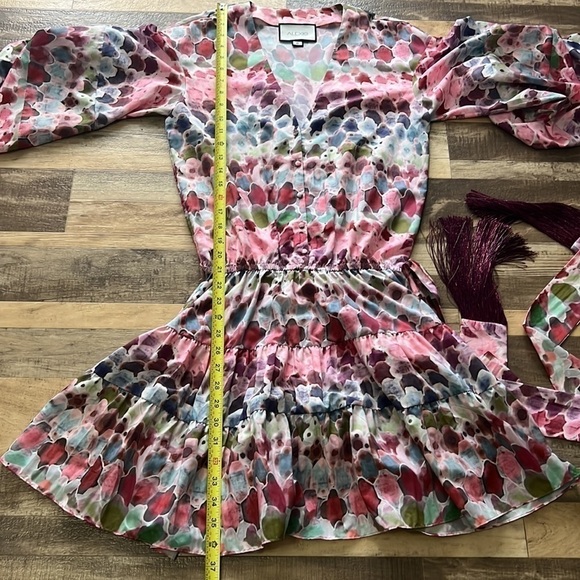 ALEXIS ABSTRACT COLOR MAXI DRESS SIZE 6 - Picture 10 of 12